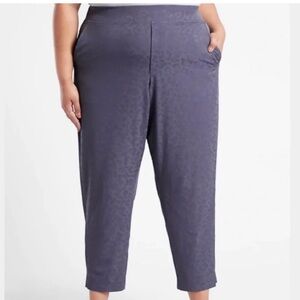 Athleta Brooklyn Textured Ankle Leopard Print Pants